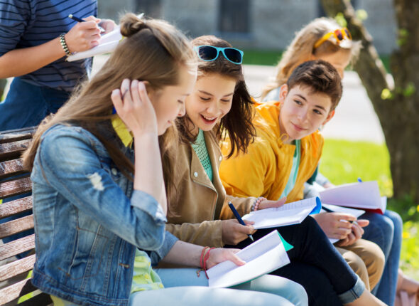 Education,,High,School,And,People,Concept,-,Group,Of,Happy